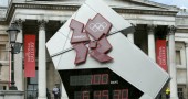 A picture shows the Olympic countdown cl
