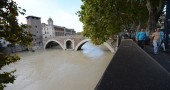 ITALY-FLOOD-TIBER RIVER