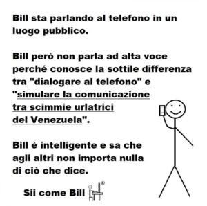 Bill parla al telefono