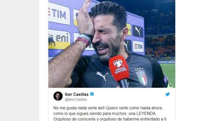 Il toccante saluto di Iker Casillas a Gianluigi Buffon in lacrime