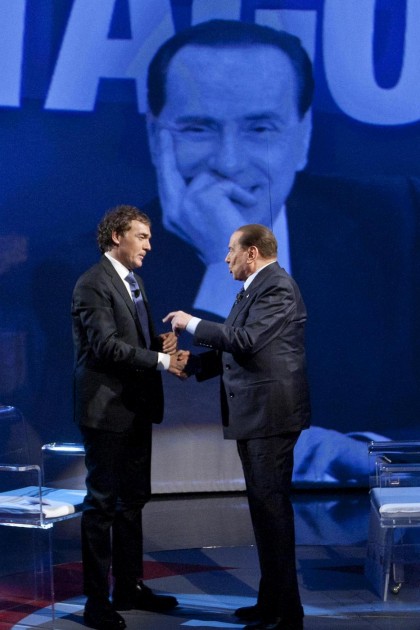 Silvio Berlusconi ospite a "L'arena" di Massimo Giletti