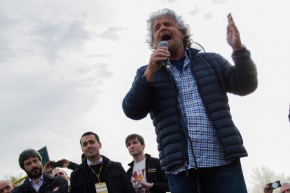 Intervento di Beppe Grillo al Parco delle Cave a Milano
