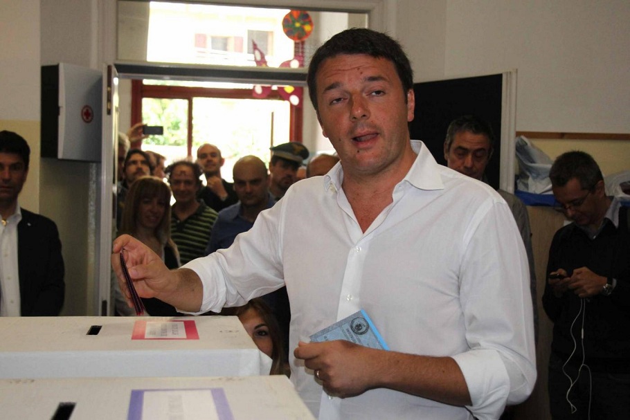 Elezioni europee 2014, Matteo Renzi e la moglie  al voto