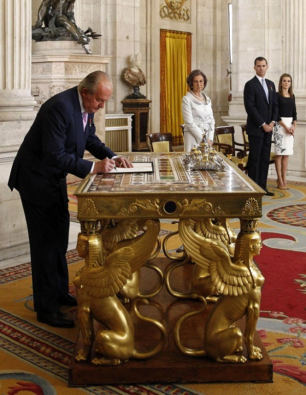 King Juan Carlos, Queen Sofia, Prince Felipe and Princess Letizia