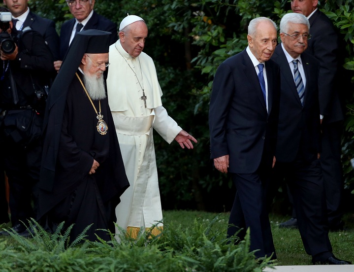 Pope Francis Meets Israeli President Shimon Peres, Palestinian President Mahmoud Abbas And Patriarch Bartholomaios I