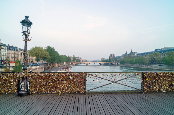 Love Padlocks At 'Le Pont Des Arts' In Paris