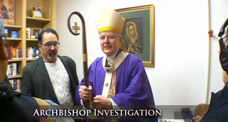 L'arcivescovo di Minneapolis John Nienstedt via WCCO-TV 