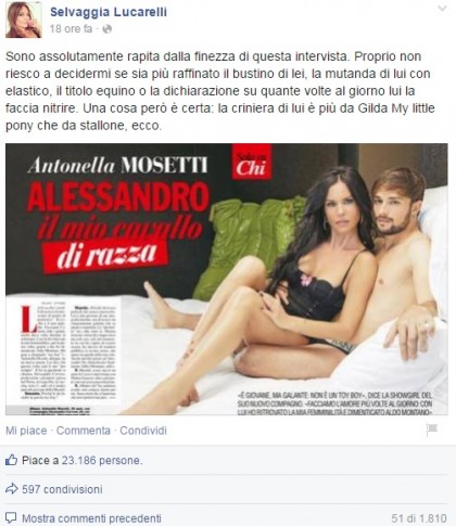 Facebook/Selvaggia Lucarelli
