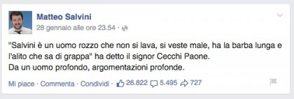 Facebook/Matteo Salvini