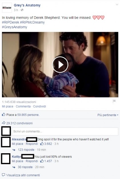 Facebook/Grey's Anatomy
