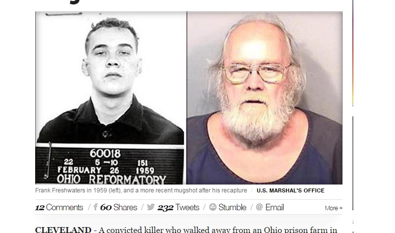 Usa, arrestato un uomo evaso di prigione nel 1959