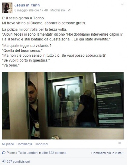 Facebook/Jesus in Turin