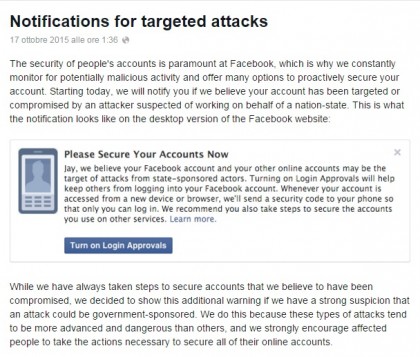 facebook attacco hacker