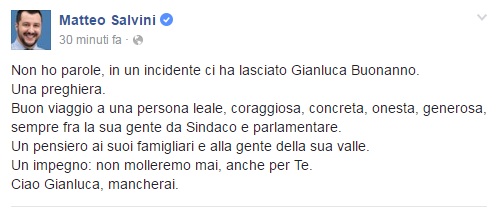 Gianluca Buonanno morto