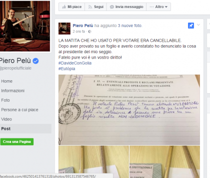 Piero Pelù matita cancellabile referendum