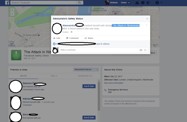 attentato londra facebook