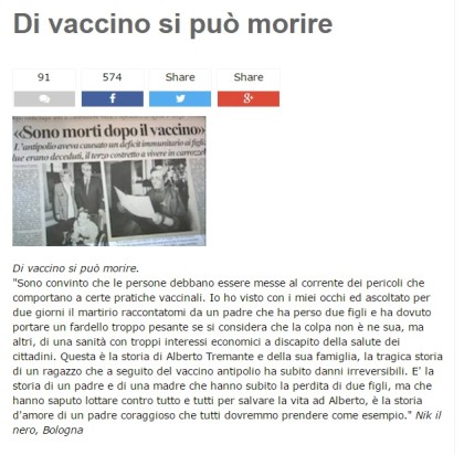 (Screenshot dal blog di Beppe Grillo)