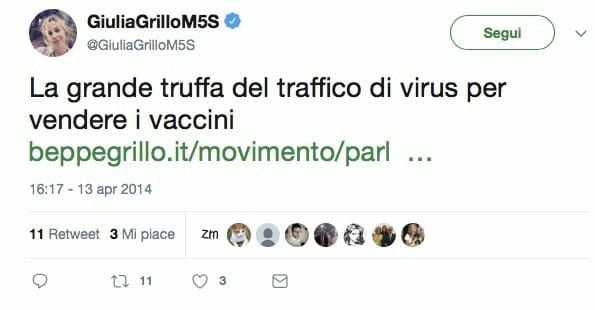 Giulia Grillo attaccava la truffa del traffico di virus per vendere i vaccini
